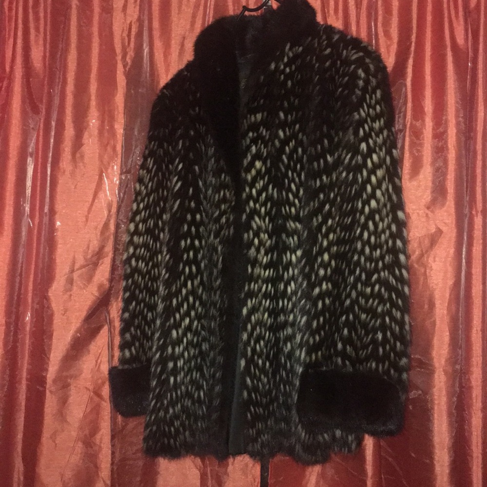 Fur coat.